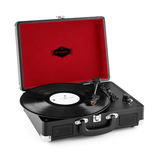 Auna Peggy Sue Tocadiscos retro LP USB Negro