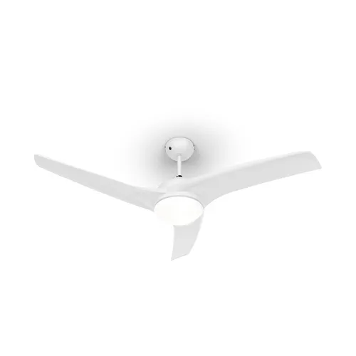 Klarstein Figo Ventilador de techo 52" 55W Lámpara de techo 2x42W Mando a distancia Color blanco