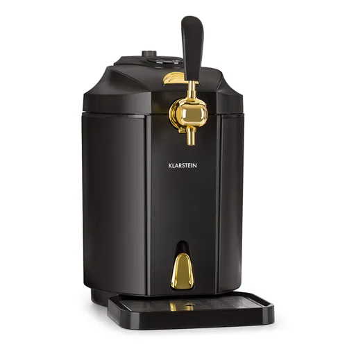 Klarstein Skal Dispensador de cerveza Enfriador de cerveza Barriles de 5 L CO2 Acero inoxidable Negro