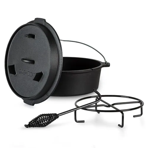 Klarstein Olla Guernsey Premium Dutch Oven 9.0 BBQ hierro fundido marcado tamaño L / 9 qt