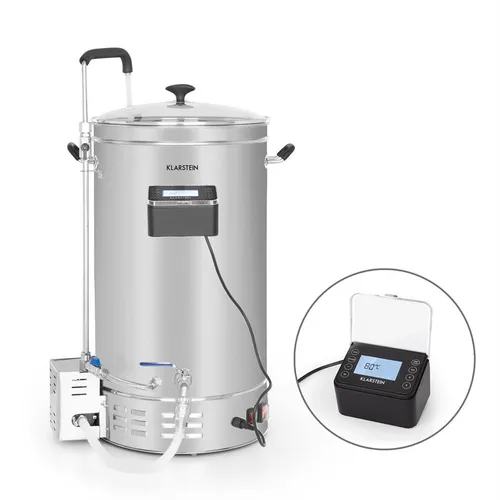 Klarstein Brauheld Pro Olla de maceración de 2500W 35L 30-100°C Bomba de circulación Acero inoxidable