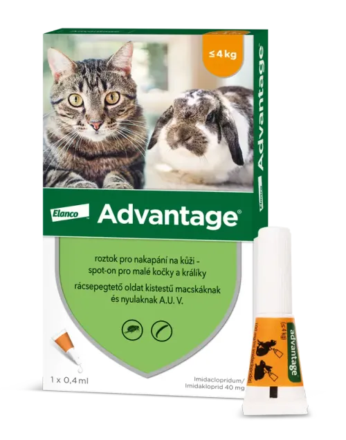 Advantage Spot-on pro malé kočky a králíky 40 mg 1 x 0,4 ml