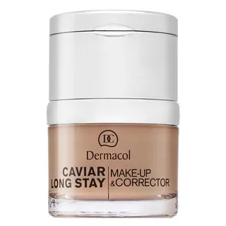 Dermacol Caviar Long Stay Make-Up & Corrector corrector y maquillaje de larga duración con extractos de caviar 4 Tan 30 ml