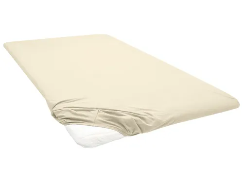 Biberna Žerzejové napínací prostěradlo na podložku na matraci (šampaňské, 180-200 x 200 cm)