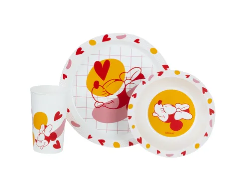 Dětský snídaňový set, 3dílný (Minni Mouse)