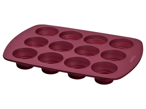 Coox Silikonová forma na muffiny (červená)