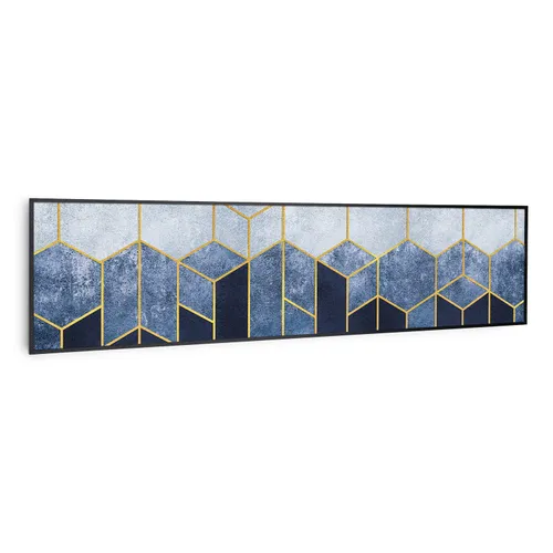 Klarstein Wonderwall Air Art Calefactor infrarrojo inteligente de línea azul 120 x 30 cm 350 W