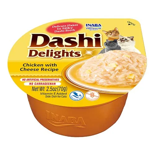 Inaba Cat Dashi Delights mokré krmivo pro kočky - kuře, sýr 70 g