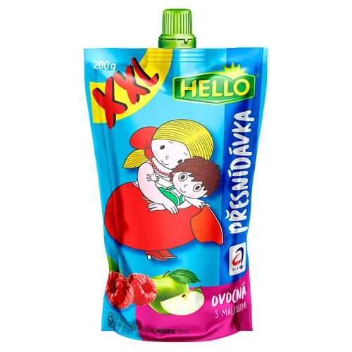 Hello Ovocná svačinka s malinami 200g