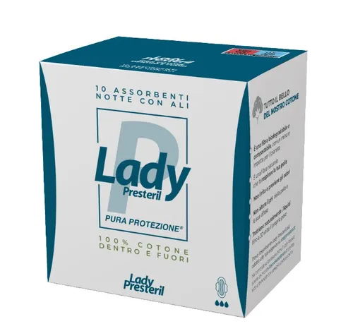 Lady Presteril Cotton Notte Con Ali 10 Pezzi