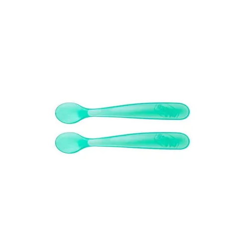 Chicco Cucchiaio Silicone 6m+ Azzurro 2 Pezzi
