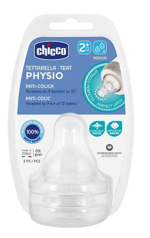 Chicco Tettarella Perfect5 In Silicone Flusso Medio 2 Pezzi