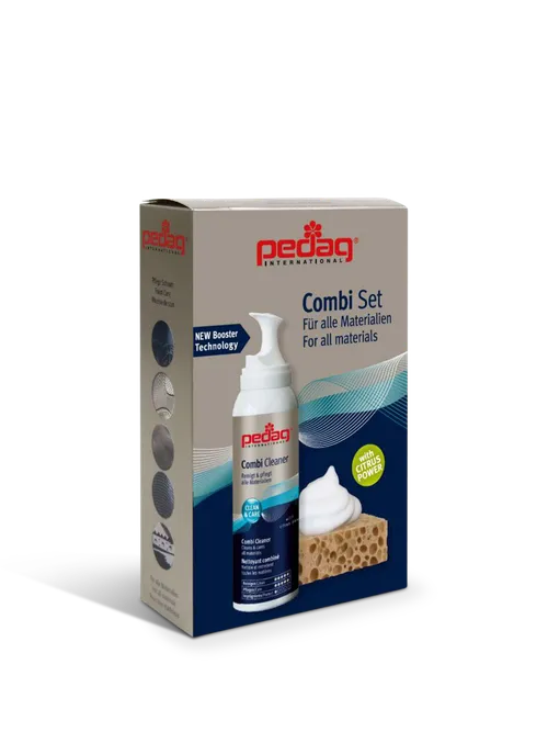 pedag Combi Set Univerzální čisticí pěna 3 v 1 s mořskou houbičkou.