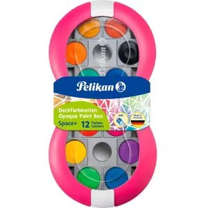 Pelikan Deckfarbkasten "Space", 12 Farben - Pink