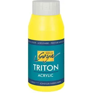Kreul Künstler Acrylfarbe Solo Goya Triton Acrylic Basic, 750 ml - Zitrone