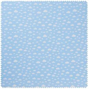 Jersey-Stoff "Wolken" - Himmelblau