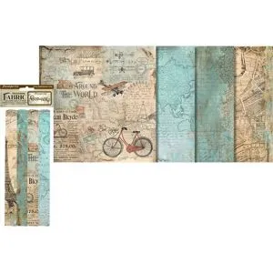Stamperia Stoffpaket "Around the World"