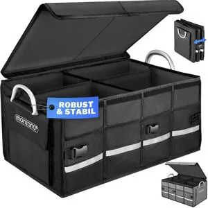 monzana® Kofferraumtasche Schwarz 60x35x30cm
