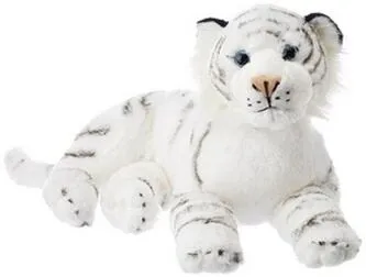 Rappa Plyšový tiger biely ležiaci 36 cm ECO-FRIENDLY