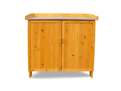 Habau Zahradní skříň s pracovní plochou (přírodní)