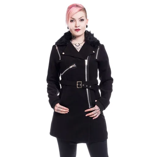 kabát dámský POIZEN INDUSTRIES - ENDORA - BLACK