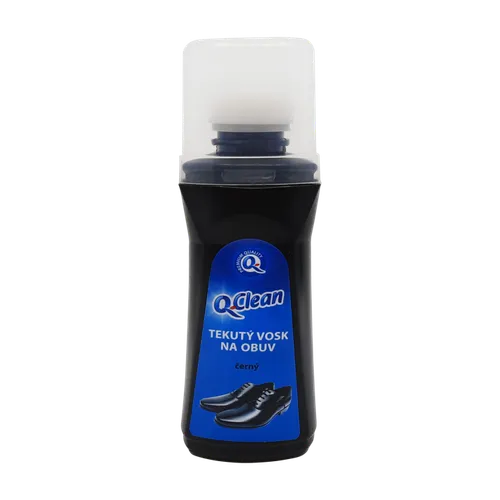 Q-Clean Tekutý vosk na obuv černý 75ml