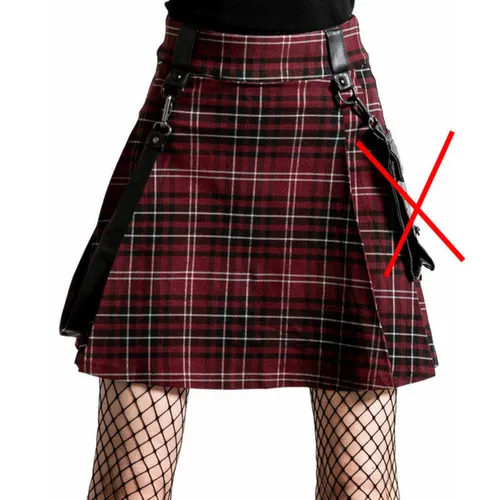 sukně dámská Blood Tartan - POŠKOZENÉ