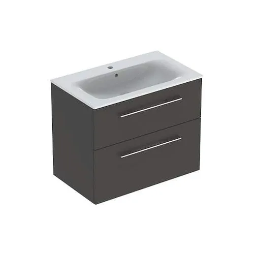 Geberit Selnova koupelnová skříňka s umyvadlem 80x50,2x65,2 cm láva mat 501.241.00.1