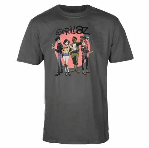 Metal T-Shirt Männer Gorillaz - Group Circle Rise - ROCK OFF - GORTS04MC
