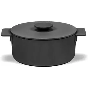 Serax - Surface Gusseisentopf mit Deckel, 2 Liter, schwarz