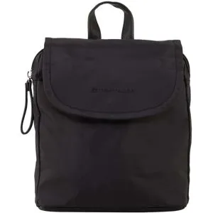 TOM TAILOR Damen TTSANSA M Rucksack mit Überschlag, schwarz, Uni, Gr. ONESIZE