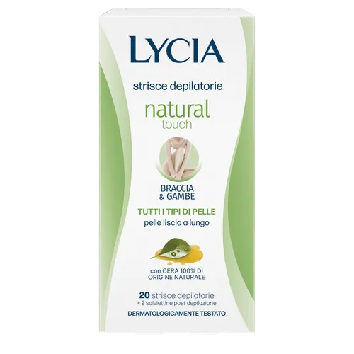 Lycia Natural Touch Strisce Depilatorie Braccia E Gambe 20 Pezzi