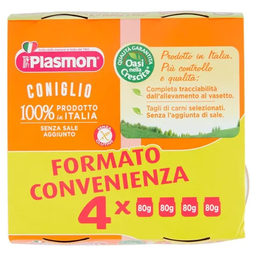 Plasmon Omogeneizzato Coniglio 4x80 g