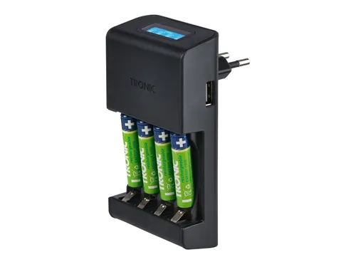 Tronic® Nabíječka baterií s LCD displejem (aku nabíječka Aaa)