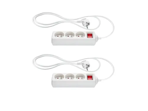 Silvercrest® Zásuvková lišta (3 zásuvky, bílá)
