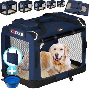 Cadoca® Hundebox Blau XXL 90x61x65cm