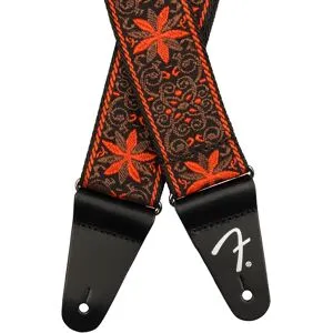 Fender Pasadena Woven Straps - Vevd gitarreim - Orange Wallflower