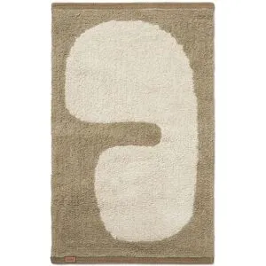 Ferm Living - Lay Fußmatte, 50 x 70 cm, dark taupe / off-white
