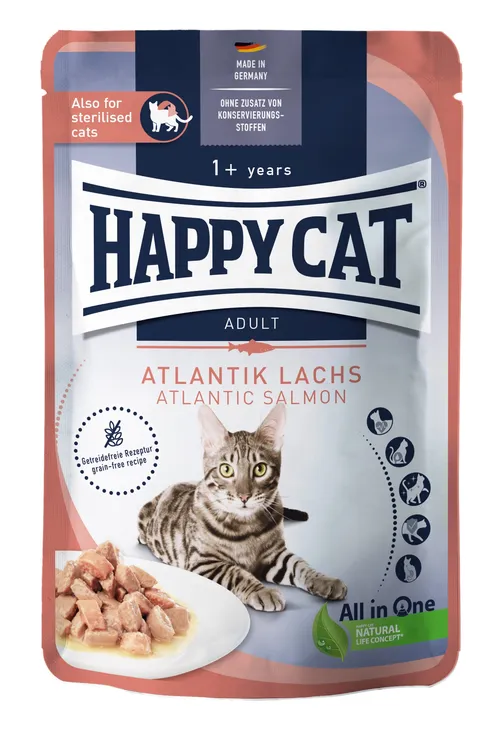 Happy Cat Culinary Atlantik Lachs kapsičky - losos 85 g nový