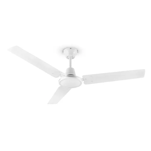 Klarstein Spin Doctor Ventilador de techo de 122cm 55W 3 aspas Acero inoxidable Blanco