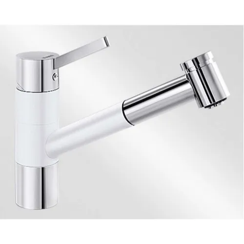 Blanco Tivo - S dřezová baterie s vytahovací sprškou bílá/chrom 517 613