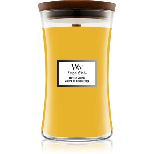Woodwick Seaside Mimosa candela profumata con stoppino in legno 609,5 g