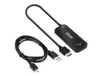Club 3D CAC-1335 HDMI til DisplayPort aktiv Adapter med USB kabel Sort