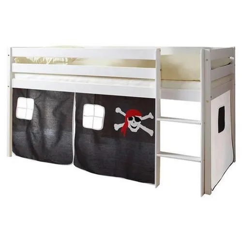 MID.YOU VYVÝŠENÁ POSTEĽ, 90/200 cm biela, čierna