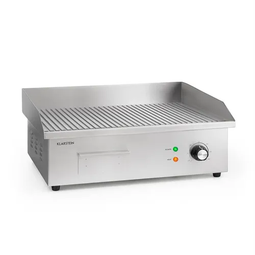 Klarstein Grillmeile 3000R Pro Plancha eléctrica de 3000W Superficie de cocción de 54,5x35cm Ondulada