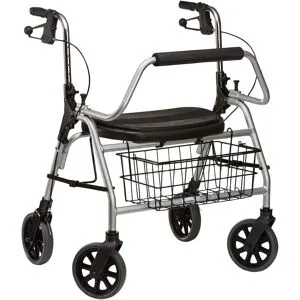 DIETZ REHA PRODUKTE Dietz Reha Schwerlast-Rollator XXL bis 200 kg mit Sitz und Korb