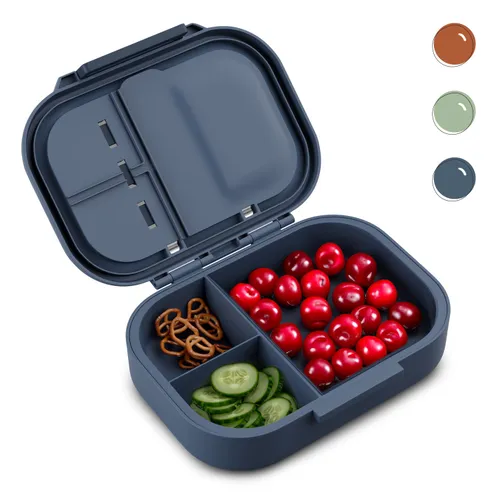 Klarstein Bunko Lunchbox 3 Fächer inkl. 3-tlg. Besteck 21 x 14,5 x 5,5 cm