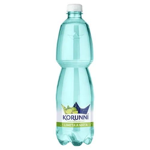 Korunní Jemně perlivá s příchutí limeta a máta 0,75l