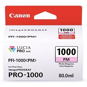 Cartouche encre Photo Magenta PFI-1000 PM Canon 80 ml
