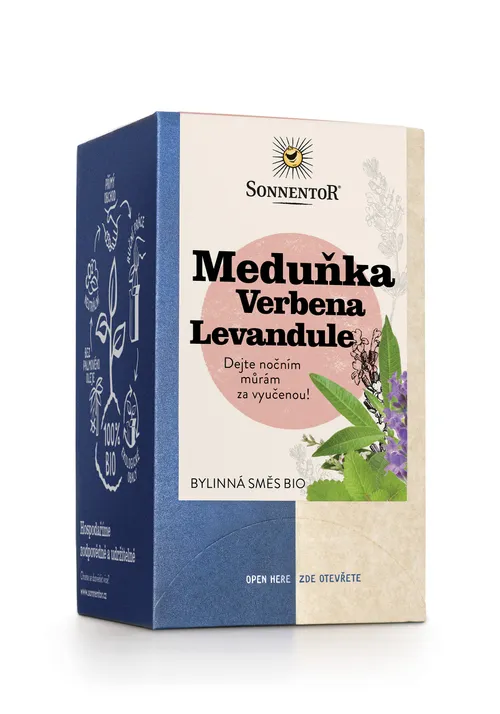 Sonnentor - Meduňka Verbena Levandule bio 23,4 g, porc. dvoukomorový